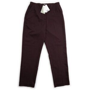 NEW H&M eggplant purple trousers high rise dress pants size 8